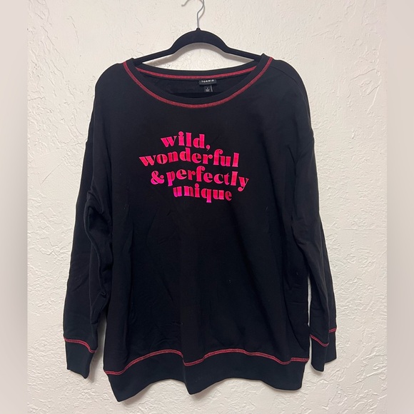 Torrid Super Soft Perfect Black Sweatshirt BNWT Size 1 - Picture 2 of 10